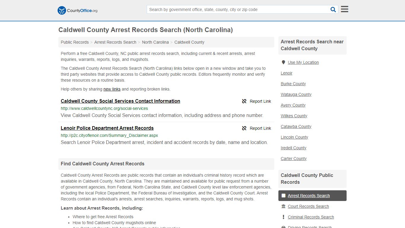 Arrest Records Search - Caldwell County, NC (Arrests & Mugshots)